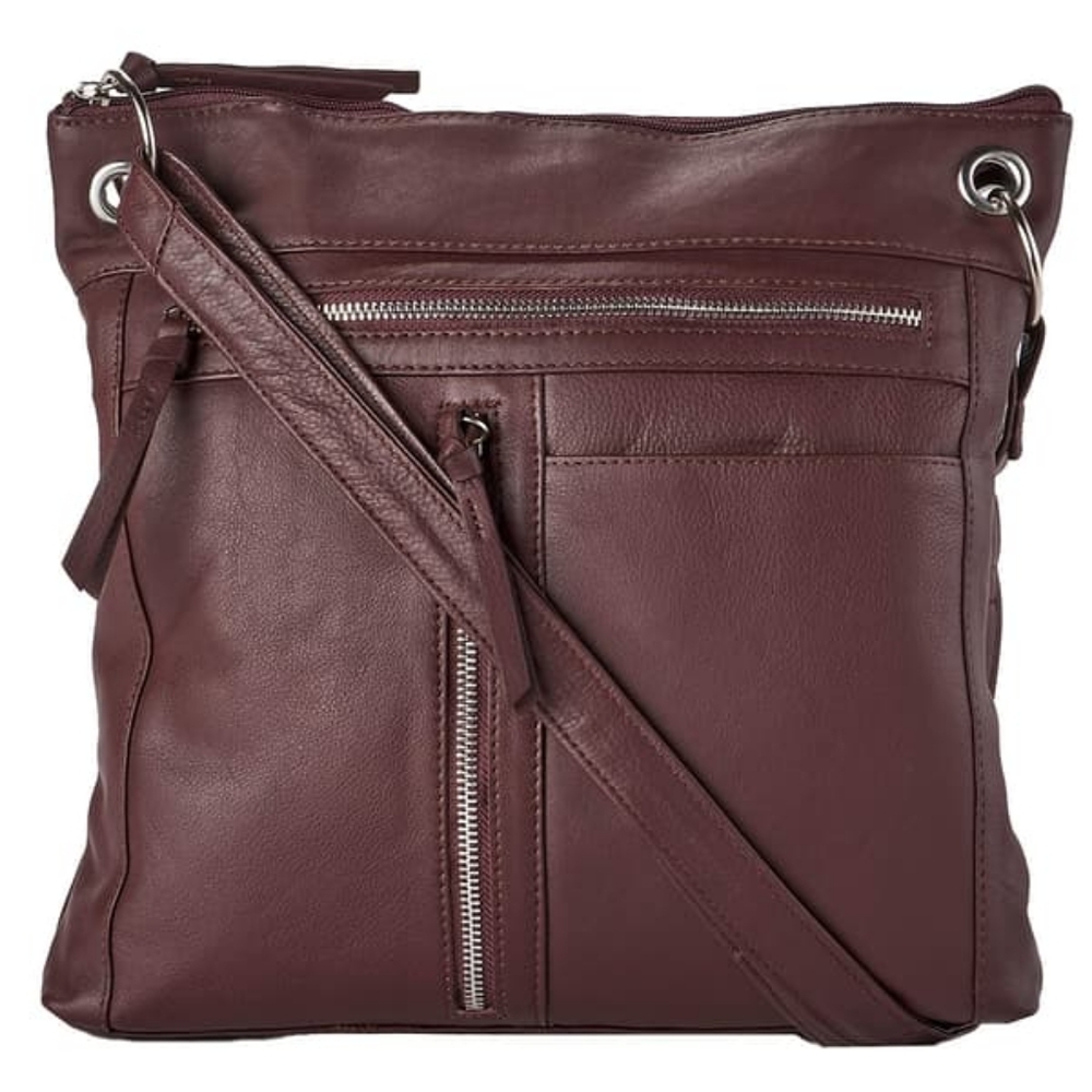 NEW Great American Leatherworks Granada Chocolate Leather Crossbody
